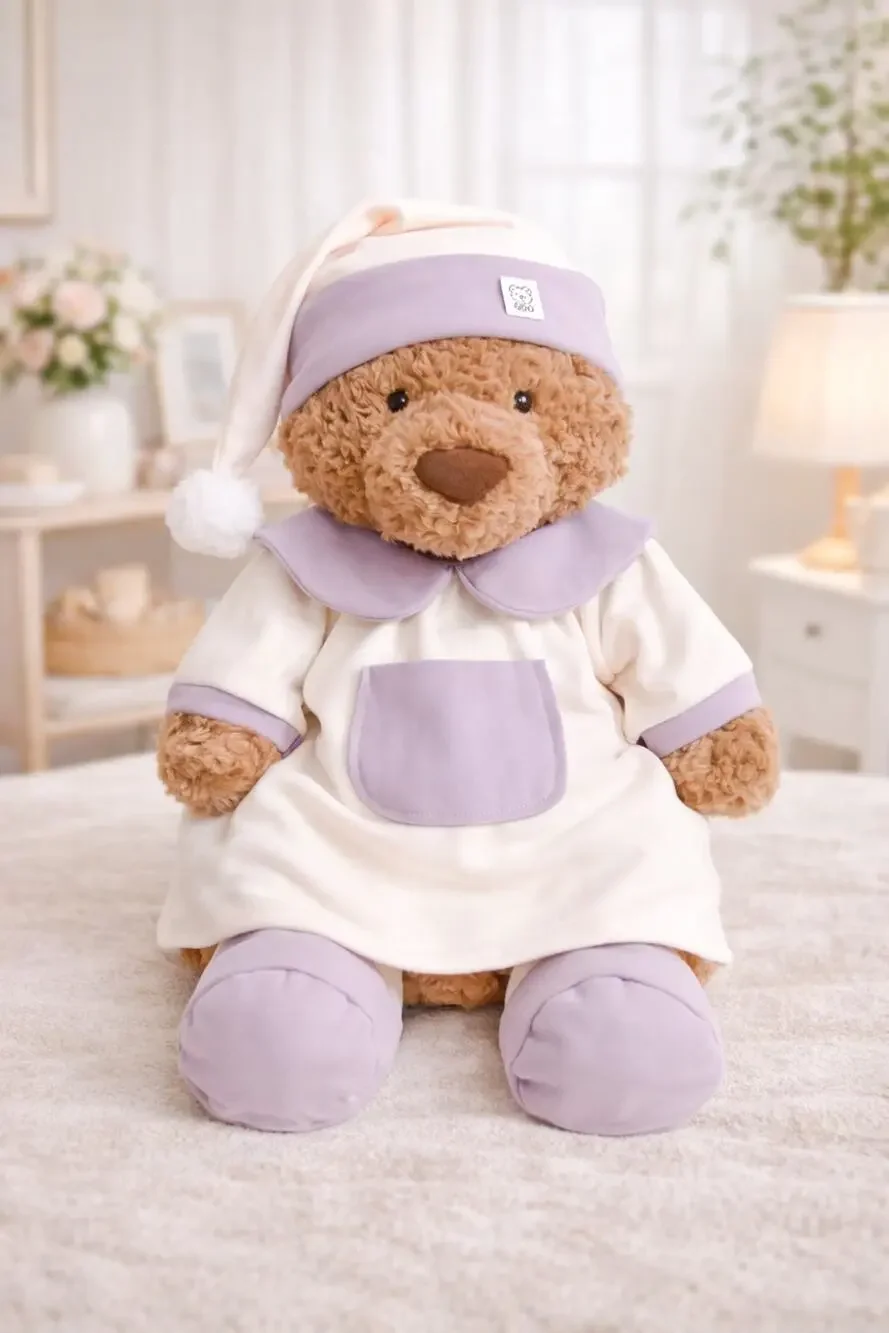 Bartholomew bear cute clothes outfits - Purple Loungewear Set[BXYC-13-10IN]